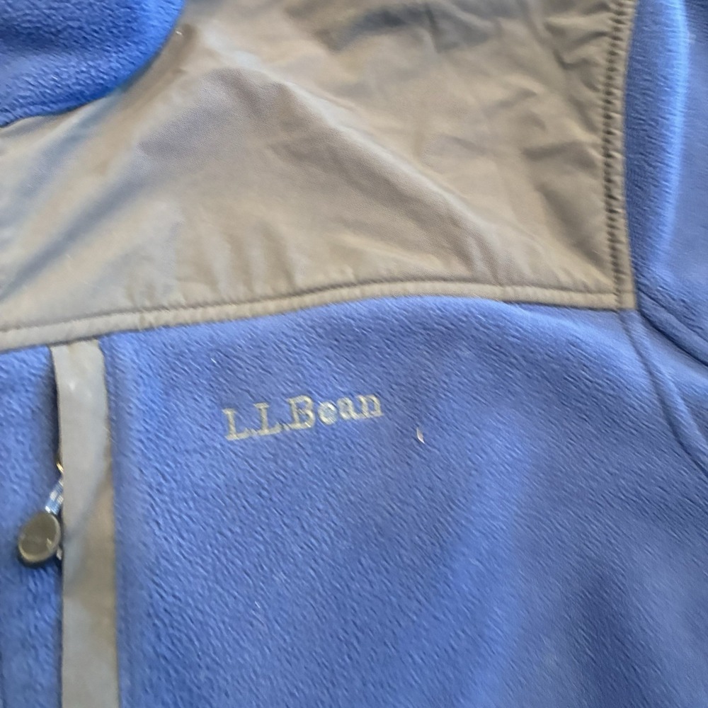 LL BEAN POLARTEC FLEECE JACKET GRAY BLUE ZIP MENS XXL REG EXCELLENT CONDITION - Picture 2 of 6